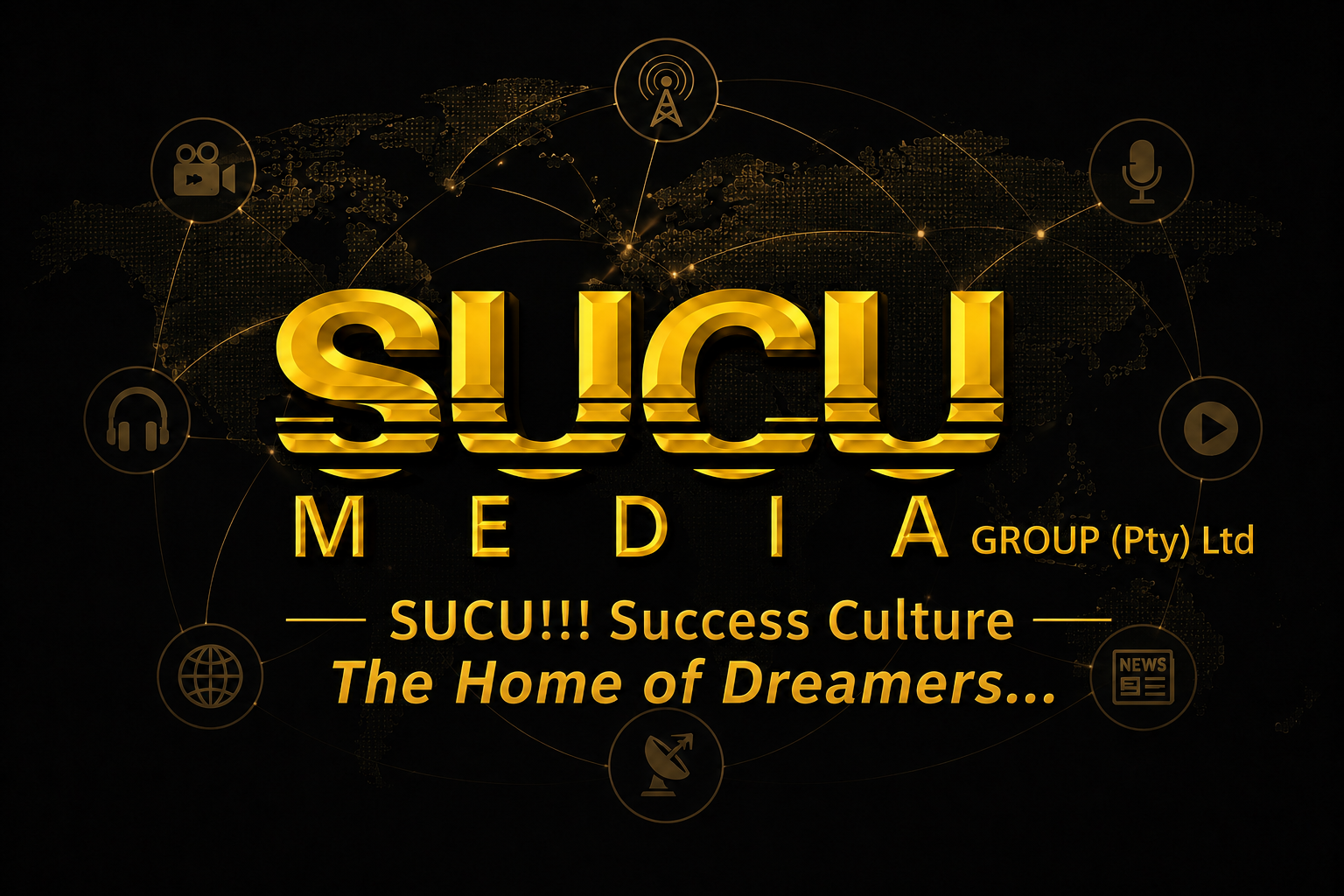 SUCU Media Group Pty Ltd — official 3D gold emblem